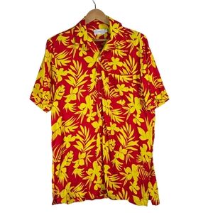 Onia Hawaiian print button down beach shirt